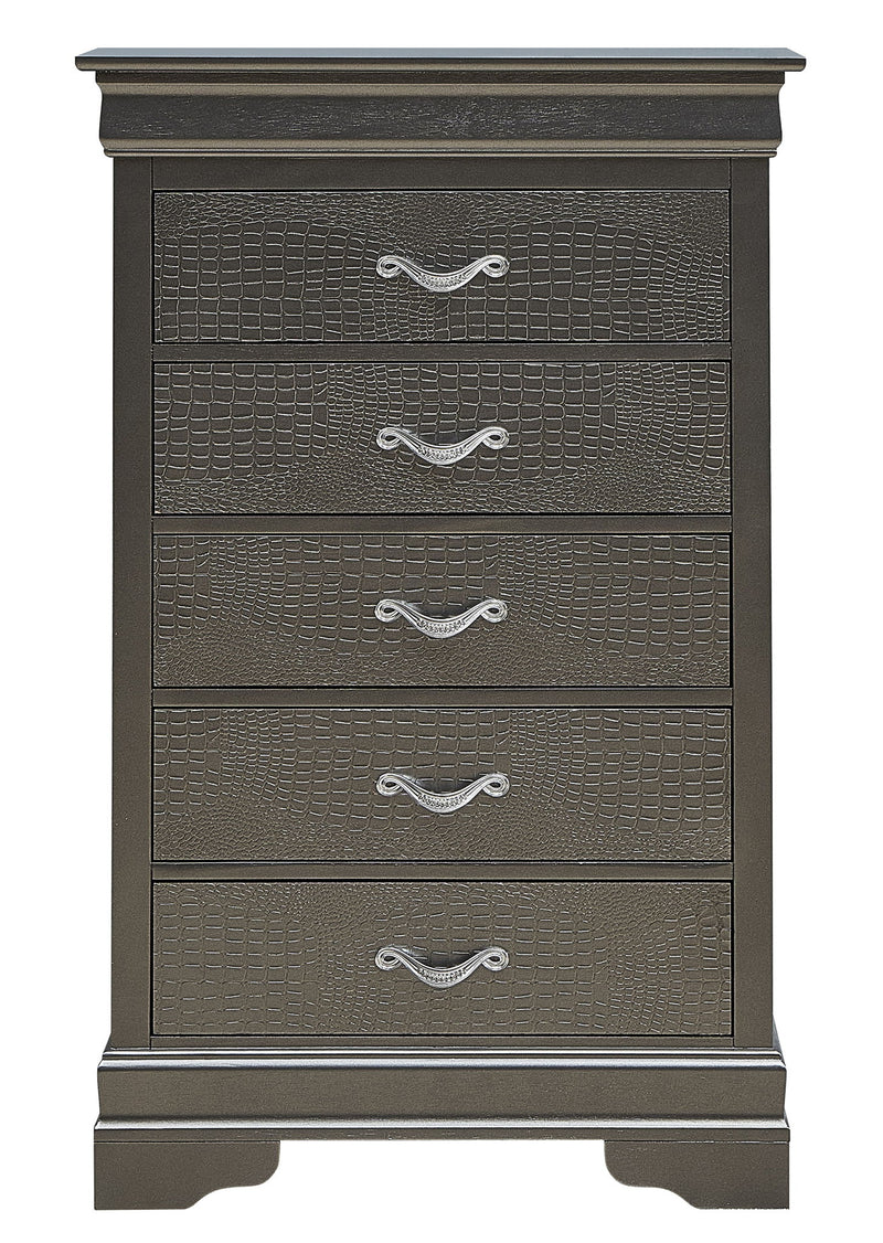 Sleek Transitional Chest - Metal Black