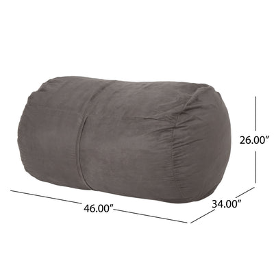 Michael - Modern Cylindrical Suede Bean Bag Chair