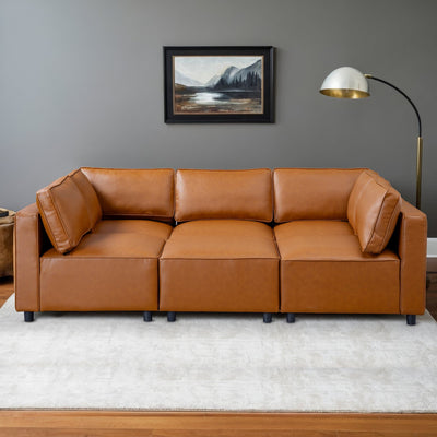 Reno - Modular Sofa - Cognac