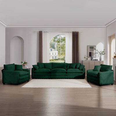 Elegant Corduroy Oversized Sectional Sofa Set With Deep Seats And Flexible Layout