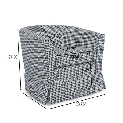 Zeniqua - Upholstered Velvet Swivel Chair With Loose Cover