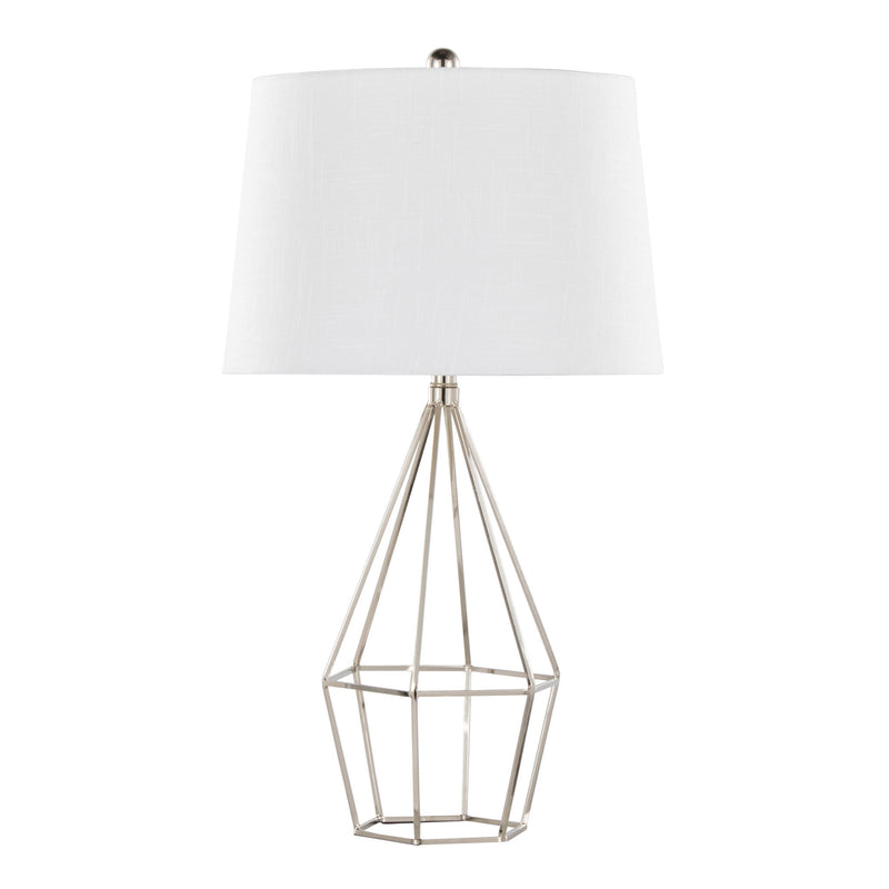 Diana - Contemporary Table Lamp (Set of 2) - Polished Nickel / Black Satin