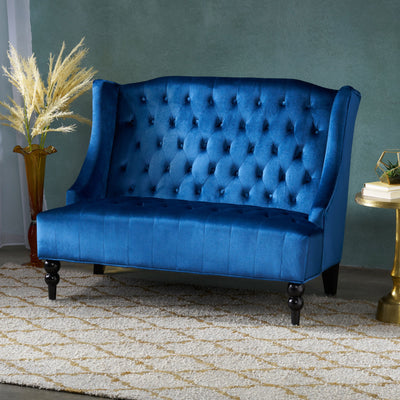 Nurturing - Upholstered Loveseat With Wing Back And Diamond Tufting