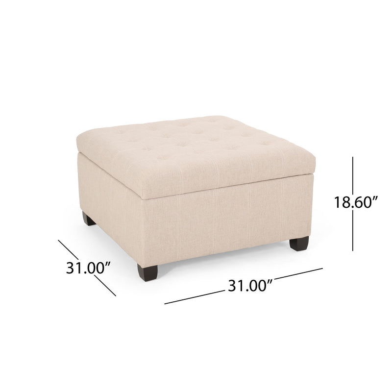Isabella - Contemporary Ottoman With Storage
