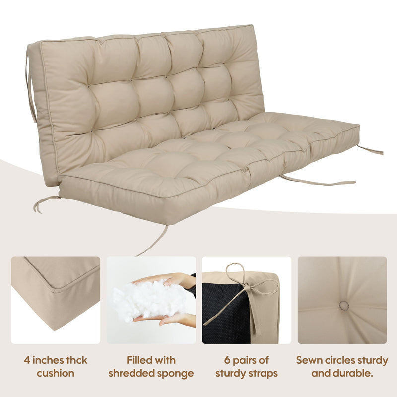 Outdoor Swing Seat Cushion Pad For 2 - 3 Seater Bench