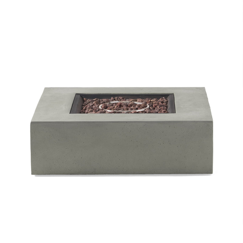 Modern 50,000 Btu Square Fire Table With Propane Tank