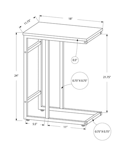 Accent Table, C - Shaped, Contemporary & Modern, Versatile Use