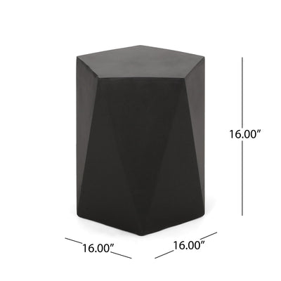 Side Table With Geometric Design