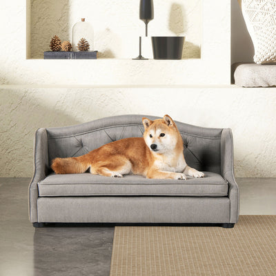 Robin - Tufted Wingback Pet Sofa Bed, Medium