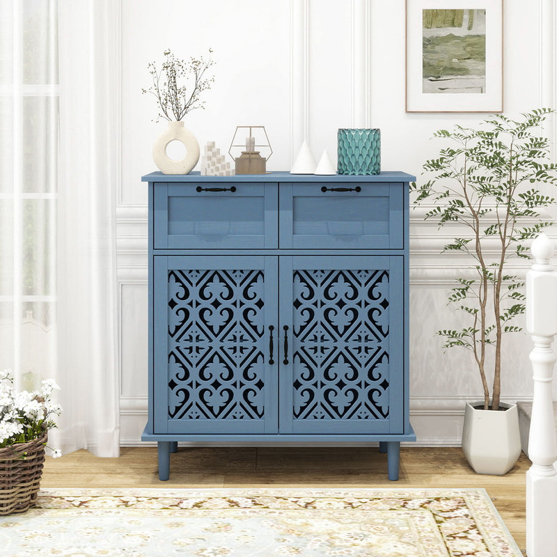 2 Door 2 Drawer Elegant Cabinet