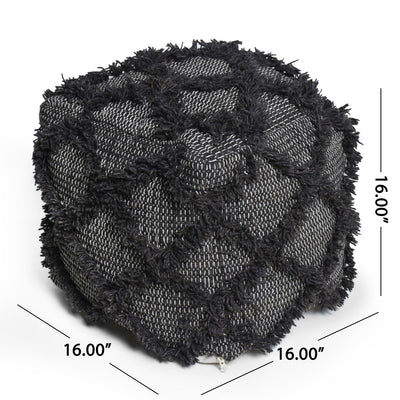 Jumanji - Handcrafted Wool And Cotton Pouf - Brown