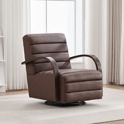 360° Swivel Accent Chair With Armrests, Comfy Lounge