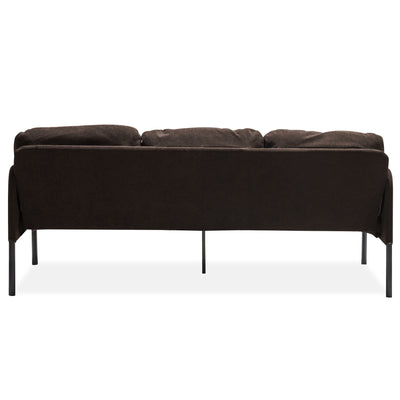 Modern L Shaped 3 Seater Sofa With Ottoman, Upholstered Couch For Small Spaces