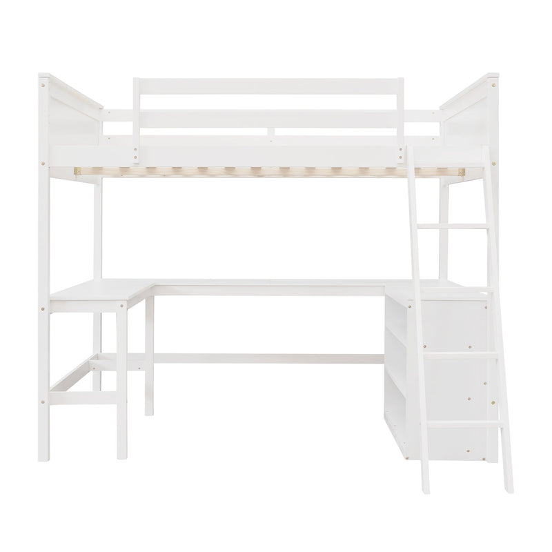 Loft Bed With Shelves With Desk