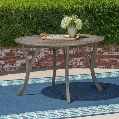 Hermosa - Outdoor Acacia Wood Table Circular Design