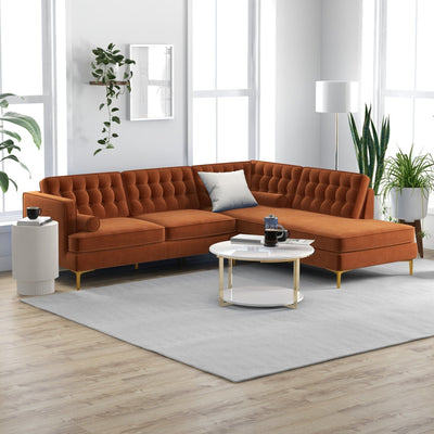 Brooke - Velvet Sectional Sofa