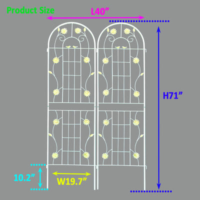 Metal Garden Trellis Rustproof Trellis For Climbing Plant Outdoor Flower Support
