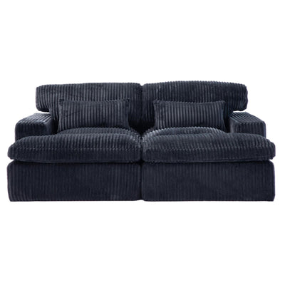 Double Chaise Lounge Chair, Oversized Upholstered Sleeper Cloud Couch