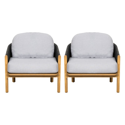 Grotta - Outdoor Wood Club Chair (Set of 2)
