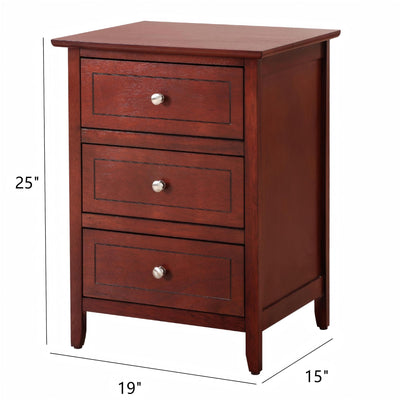 Daniel - 3 Drawer Nightstand