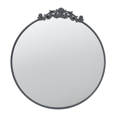 Classic Design Mirror With Baroque Inspired Frame For Bathroom, Entryway Console Lean Against Wall