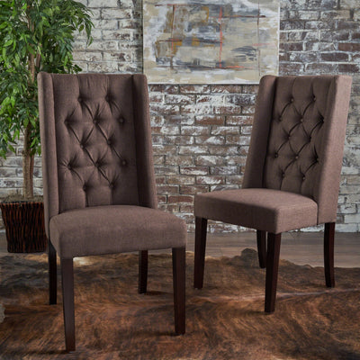 Sophisticated Tufted Dining Chair With High Back Design