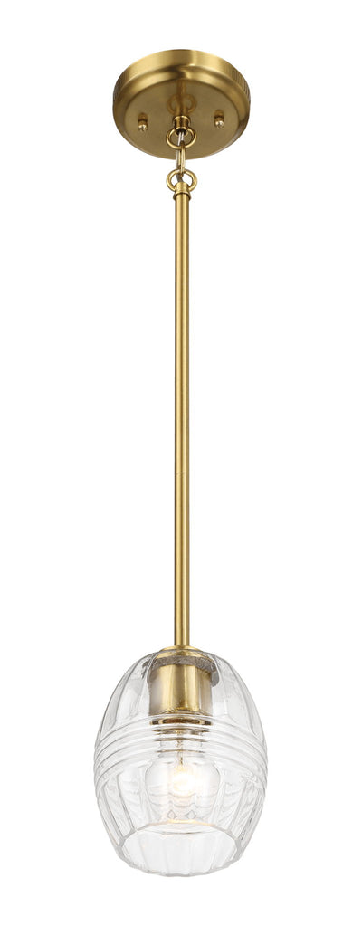 Vista - Single Pendant Chain Hanging Light - Clear / Gold