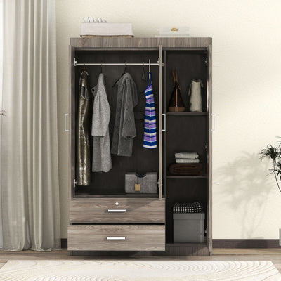 3 Door Wardrobe With 2 Drawers