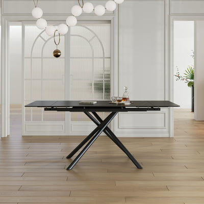 Modern Retractable Sintered Stone Dining Table