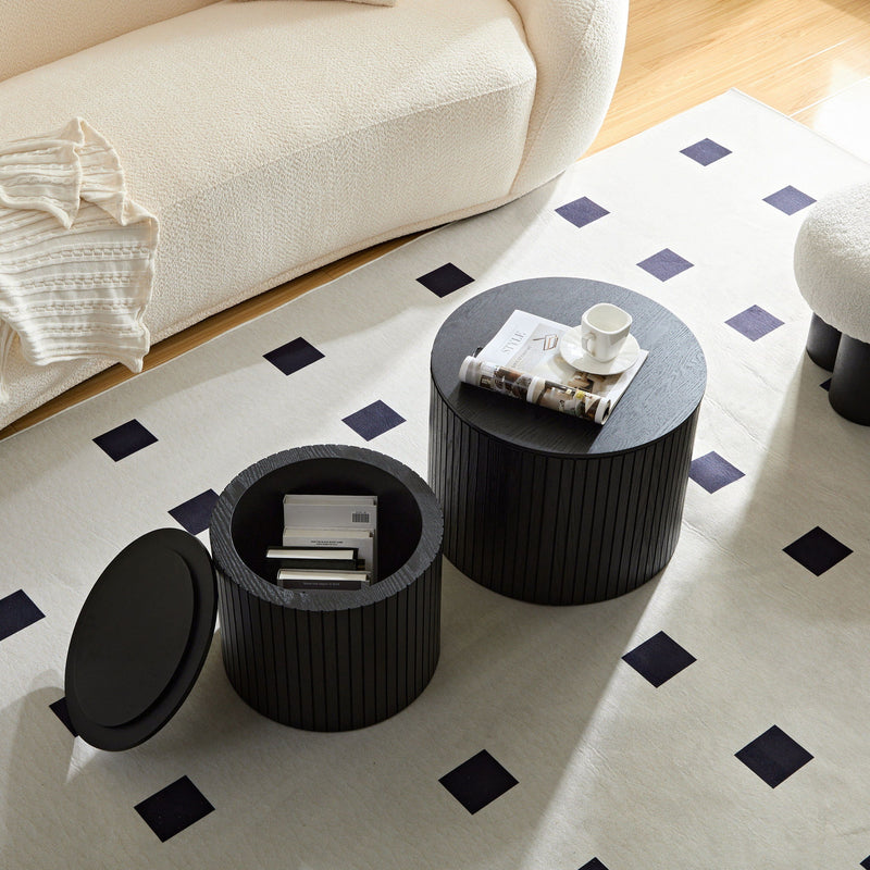 Handcrafted Nested Table Set, 2 Pieces