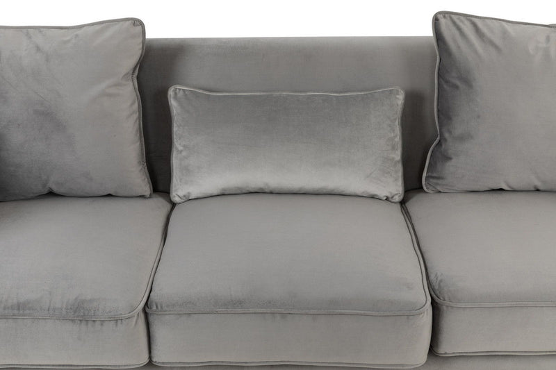 Bayberry - Velvet Sofa With 3 Pillows