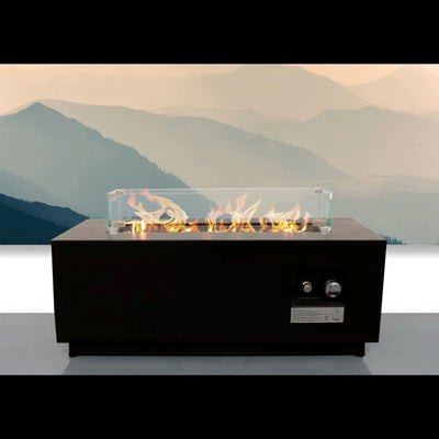 Modern Design Outdoor Fire Pit Table With Cover