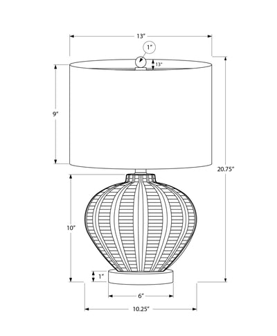 Transitional Lighting, Table Lamp, Resin - Cream