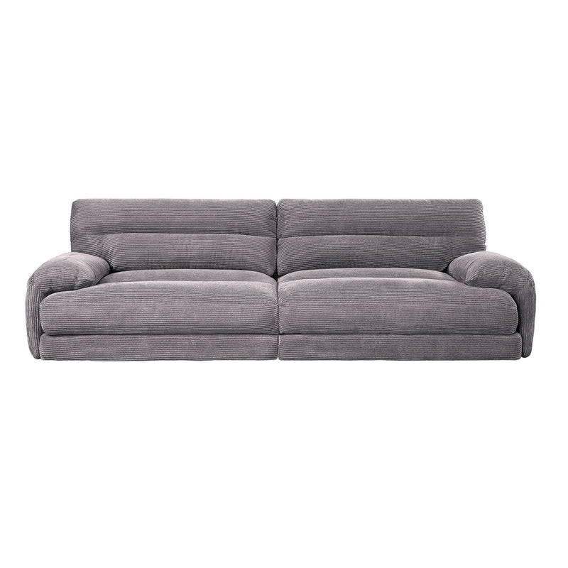 Cadenza - Corduroy Loveseat - Gray