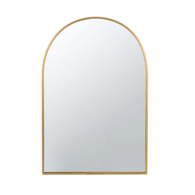 Arched Mirror With Metal Frame, Wall Mirror For Living Room Bedroom Entryway