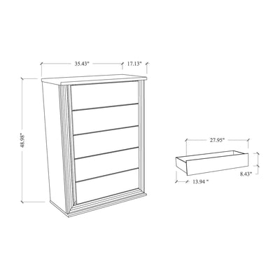 Moon - Smooth Chest With LED - White