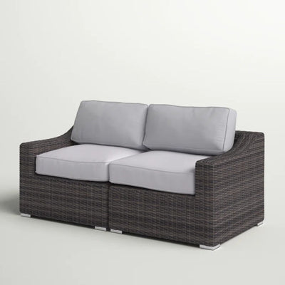 Chic Wide Outdoor Loveseat With Cushions