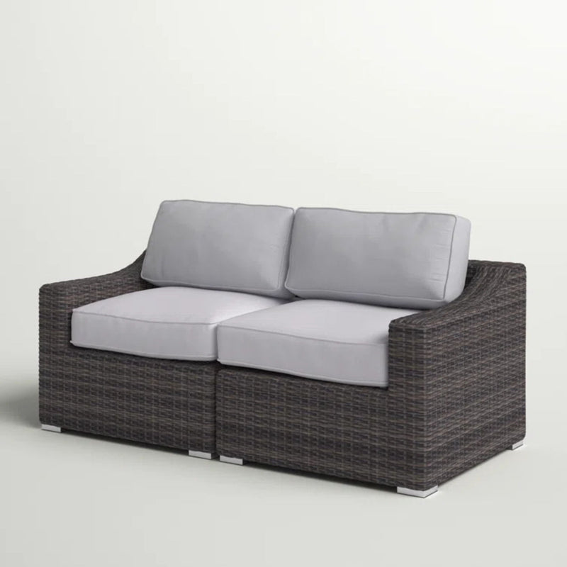 Chic Wide Outdoor Loveseat With Cushions