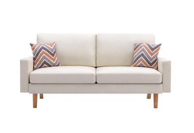 Bahamas - Minimalistic Sofa With 2 Throw Pillows