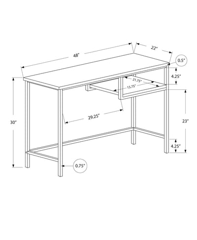 Computer Desk For Home Office, Compact Modern Design, Contemporary & Modern