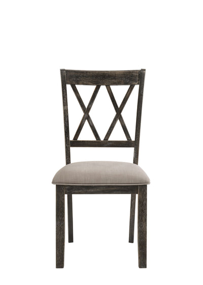 Claudia II - Weathered Side Chair (Set of 2) - Beige / Gray
