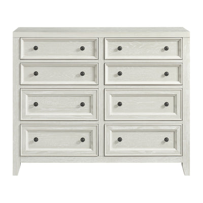 8 Drawer Dresser With Framed Fronts And Smooth Metal Glides