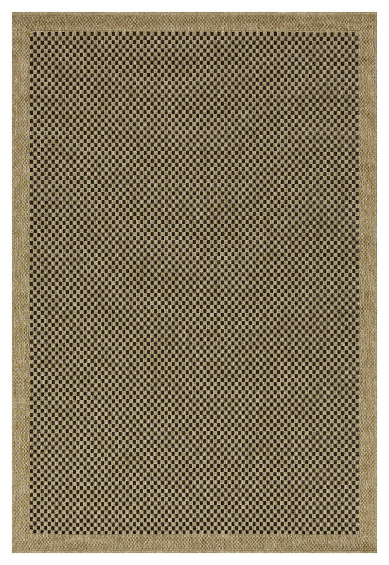 Earth - Indoor / Outdoor Area Rug Polypropylene - Jute / Black
