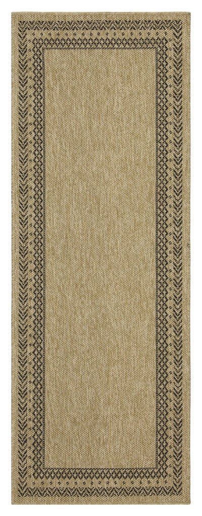 Earth - 5'3" X 7'3" Polypropylene Indoor, Outdoor Area Rug - Jute / Black