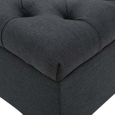 Glouster - Contemporary Storage Ottoman With Button Tufted Design