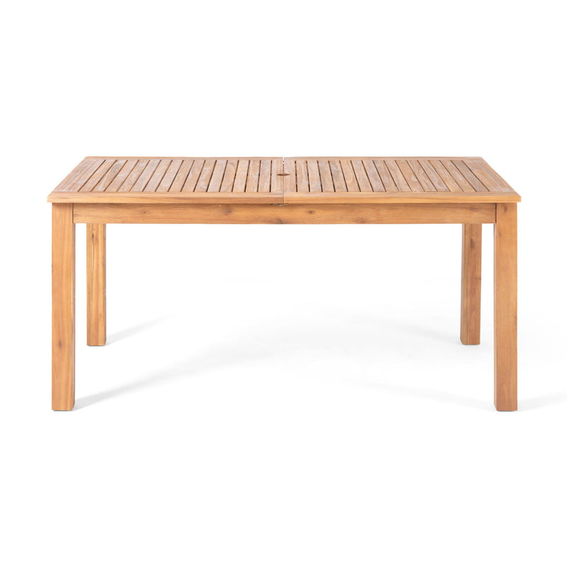 Outdoor Expandable Dining Table With Square Legs