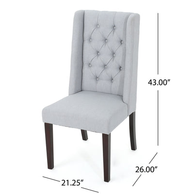 Sophisticated Tufted Dining Chair With High Back Design