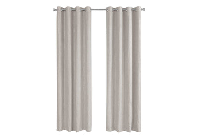 2 Pieces Set, Curtain Panel, Room Darkening, Grommet, Contemporary & Modern