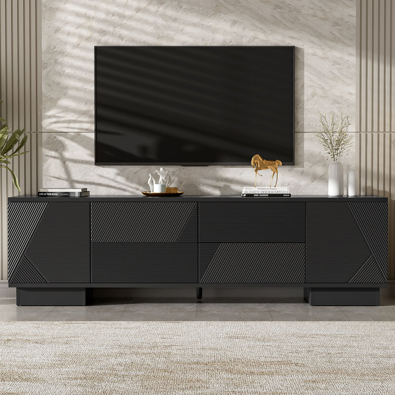 Modern TV Stand With Storage Cabinets, 4 Drawers