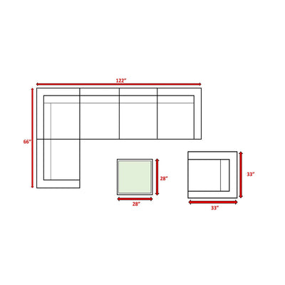 Outdoor Wicker Conversation Set With Cushions, All Weather